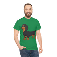 Dachshund Unisex Heavy Cotton Tee, S - 5XL, 12 Colors, Light Fabric, FREE Shipping, Made in USA!!