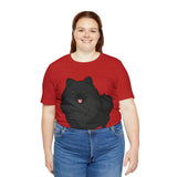 Black Pomeranian Unisex Jersey Short Sleeve Tee, S - 3XL, 16 Colors, Cotton, Light Fabric, FREE Shipping, Made in USA!!