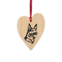 German Shepherd Wooden Ornaments, 6 Shapes, Solid Wood, Magnetic Back, Custom/Personalized, FREE Shipping, Made in USA!!