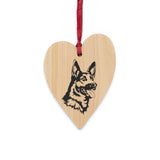 German Shepherd Wooden Ornaments, 6 Shapes, Solid Wood, Magnetic Back, Custom/Personalized, FREE Shipping, Made in USA!!