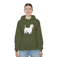 West Highland White Terrier Unisex Heavy Blend™ Hooded Sweatshirt, S - 5XL, Cotton/Polyester, FREE Shipping, Made in USA!!