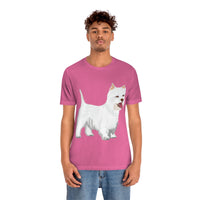 West Highland White Terrier Unisex Jersey Short Sleeve Tee, S - 3XL, Cotton, Light Fabric, FREE Shipping, Made in USA!!