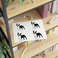 Boston Terrier Sticker Sheets, 2 Image Sizes, 3 Image Surfaces, Water Resistant Vinyl, FREE Shipping, Made in USA!!