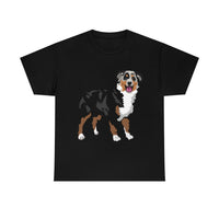 Australian Shepherd Unisex Heavy Cotton Tee, S-5XL, 12 Colors, 100% Cotton, Light Fabric, FREE Shipping, Made in USA!!