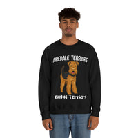 Airedale Terrier Unisex Heavy Blend Crewneck Sweatshirt, S - 3XL, 6 Colors, Loose Fit, FREE Shipping, Made in USA!!