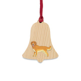 Golden Retriever Wooden Ornaments, 6 Shapes, Solid Wood, Magnetic Back, Comes with Red Ribbon, FREE Shipping, Made in USA!!