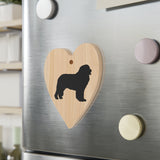 Newfoundland Wooden Ornaments, 6 Shapes, Solid Wood, Magnetic Back, Comes with Red Ribbon, FREE Shipping, Made in USA!!