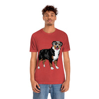 Australian Shepherd Unisex Jersey Short Sleeve Tee, XS-3XL, 14 Colors, Soft Cotton, Light Fabric, FREE Shipping, Made in USA!!