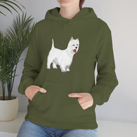 West Highland White Terrier Unisex Heavy Blend™ Hooded Sweatshirt, S - 5XL, Cotton/Polyester, FREE Shipping, Made in USA!!