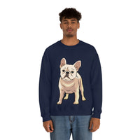 French Bulldog Unisex Heavy Blend Crewneck Sweatshirt, S - 3XL, 6 Colors, Loose Fit, Cotton/Polyester, FREE Shipping, Made in USA!!