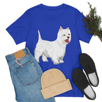 West Highland White Terrier Unisex Jersey Short Sleeve Tee, S - 3XL, Cotton, Light Fabric, FREE Shipping, Made in USA!!