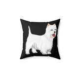 West Highland White Terrier Spun Polyester Square Pillow, 4 Sizes, Polyester Cover and Pillow, FREE Shipping, Made in USA!!