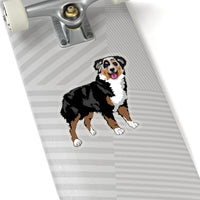 Australian Shepherd Kiss-Cut Stickers, 4 Sizes, Indoor/Outdoor Use, White or Transparent, FREE Shipping, Made in USA!!