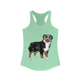 Australian Shepherd Women's Ideal Racerback Tank, XS-2XL, 15 Colors, Slim Fit, Extra LIght Fabric, FREE Shipping, Made in USA!!