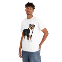 Australian Shepherd Unisex Heavy Cotton Tee, S-5XL, 12 Colors, 100% Cotton, Light Fabric, FREE Shipping, Made in USA!!