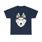 Siberian Husky Unisex Heavy Cotton Tee, S - 5XL, 12 Colors, Light Fabric, FREE Shipping, Made in USA!!