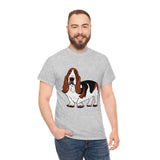 Basset Hound Unisex Heavy Cotton Tee, S - 5XL, 12 Colors, 100% Cotton, FREE  Shipping, Made in USA!!