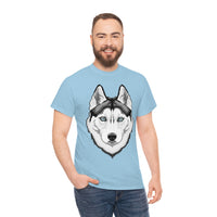 Siberian Husky Unisex Heavy Cotton Tee, S - 5XL, 12 Colors, Light Fabric, FREE Shipping, Made in USA!!