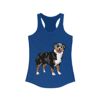 Australian Shepherd Women's Ideal Racerback Tank, XS-2XL, 15 Colors, Slim Fit, Extra LIght Fabric, FREE Shipping, Made in USA!!