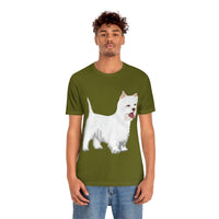 West Highland White Terrier Unisex Jersey Short Sleeve Tee, S - 3XL, Cotton, Light Fabric, FREE Shipping, Made in USA!!
