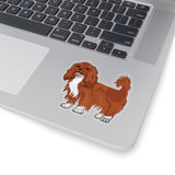 Ruby Cavalier King Charles Spaniel Kiss-Cut Stickers, 4 Sizes, White or Transparent, Indoor Use, Not Waterproof, FREE Shipping, Made in the USA!!