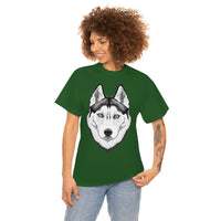 Siberian Husky Unisex Heavy Cotton Tee, S - 5XL, 12 Colors, Light Fabric, FREE Shipping, Made in USA!!