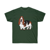 Basset Hound Unisex Ultra Cotton Tee, S - 5XL, 10 Colors, FREE Shipping, Made in USA!!