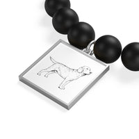 Labrador Retriever Matte Onyx Bracelet