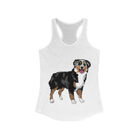 Australian Shepherd Women's Ideal Racerback Tank, XS-2XL, 15 Colors, Slim Fit, Extra LIght Fabric, FREE Shipping, Made in USA!!