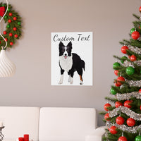 Border Collie Premium Matte vertical posters, 7 Sizes, Customizable, Personalized, FREE Shipping, Made in the USA!!