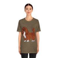 Ruby Cavalier King Charles Spaniel Unisex Jersey Short Sleeve Tee, 14 Colors, 100% Cotton, XS - 3XL, FREE Shipping, Made in USA!!