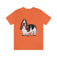 Basset Hound Unisex Jersey Short Sleeve Tee, XS - 3XL, 14 Colors, FREE Shipping, Made in USA!!