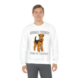 Airedale Terrier Unisex Heavy Blend Crewneck Sweatshirt, S - 3XL, 6 Colors, Loose Fit, FREE Shipping, Made in USA!!