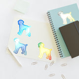 Weimaraner Sticker Sheets, 2 Image Sizes, 3 Image Surfaces, Water Resistant Vinyl, FREE Shipping, Made in USA!!