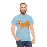 Shiba Inu Unisex Heavy Cotton Tee, Cotton, Medium Fabric, S - 5XL, 12 Colors, FREE Shipping, Made in USA!!