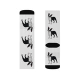 Boston Terrier Sublimation Socks, 3 Sizes, Polyester/Spandex, FREE Shipping, Made in USA!!