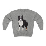 Border Collie Unisex Heavy Blend™ Crewneck Sweatshirt, Cotton/Polyester, Loose Fit, FREE Shipping, Made in the USA!!