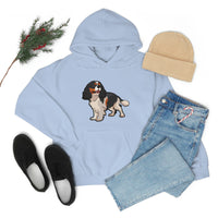 Tricolor Cavalier King Charles Spaniel Unisex Heavy Blend Hooded Sweatshirt, S - 5XL, 12 Colors, FREE Shipping, Made in Usa!!