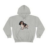 Tricolor Cavalier King Charles Spaniel Unisex Heavy Blend Hooded Sweatshirt, S - 5XL, 12 Colors, FREE Shipping, Made in Usa!!