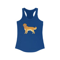 Golden Retriever Women's Ideal Racerback Tank, S - 2XL, Slim Fit, Soft Cotton/Polyester, Extra Light Fabric, FREE Shipping, Made in USA!!