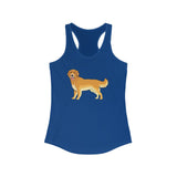 Golden Retriever Women's Ideal Racerback Tank, S - 2XL, Slim Fit, Soft Cotton/Polyester, Extra Light Fabric, FREE Shipping, Made in USA!!