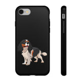 Tricolor Cavalier King Charles Spaniel Tough Cell Phone Cases, Glossy/Matte, Google, Samsung, iPhone, FREE Shipping, Made in USA!!