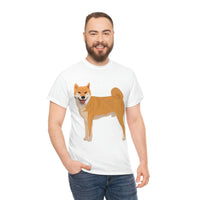 Shiba Inu Unisex Heavy Cotton Tee, Cotton, Medium Fabric, S - 5XL, 12 Colors, FREE Shipping, Made in USA!!