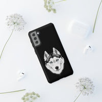 Siberian Husky Tough Cell Phone Cases, 33 Types of Cases, 2 Layer Case, Impact Resistant, FREE Shipping, Made in USA!!