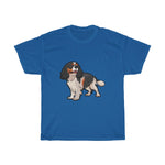 Tricolor Cavalier King Charles Spaniel Unisex Heavy Cotton Tee