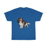 Tricolor Cavalier King Charles Spaniel Unisex Heavy Cotton Tee