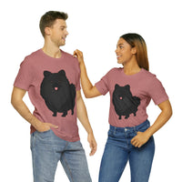 Black Pomeranian Unisex Jersey Short Sleeve Tee, S - 3XL, 16 Colors, Cotton, Light Fabric, FREE Shipping, Made in USA!!