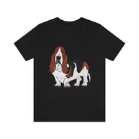 Basset Hound Unisex Jersey Short Sleeve Tee, XS - 3XL, 14 Colors, FREE Shipping, Made in USA!!