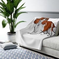 Cavalier King Charles Spaniel Sherpa Fleece Blanket, 2 Sizes, Polyester, FREE Shipping, Made in USA!!