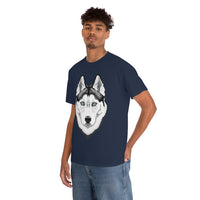 Siberian Husky Unisex Heavy Cotton Tee, S - 5XL, 12 Colors, Light Fabric, FREE Shipping, Made in USA!!